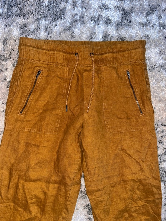 Athleta Cabo 100% linen Drawstring Jogger in Warm Camel - Picture 5 of 9